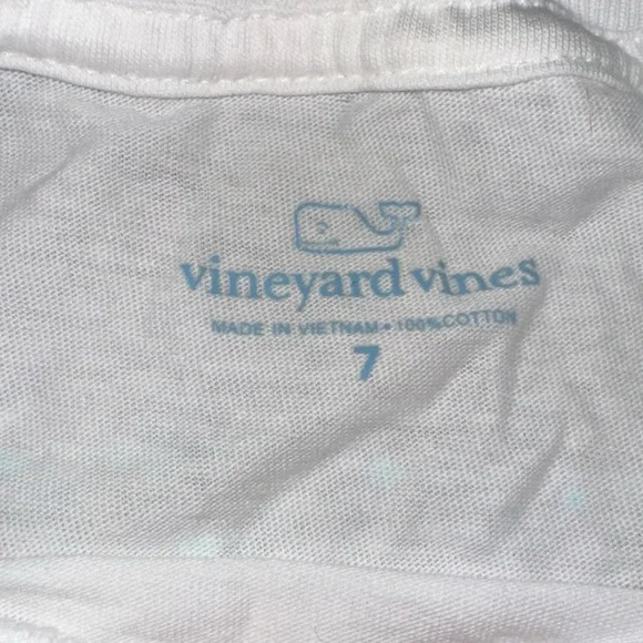 Vineyard Vines White Long Sleeve Tee with Yeti - Picture 3 of 3
